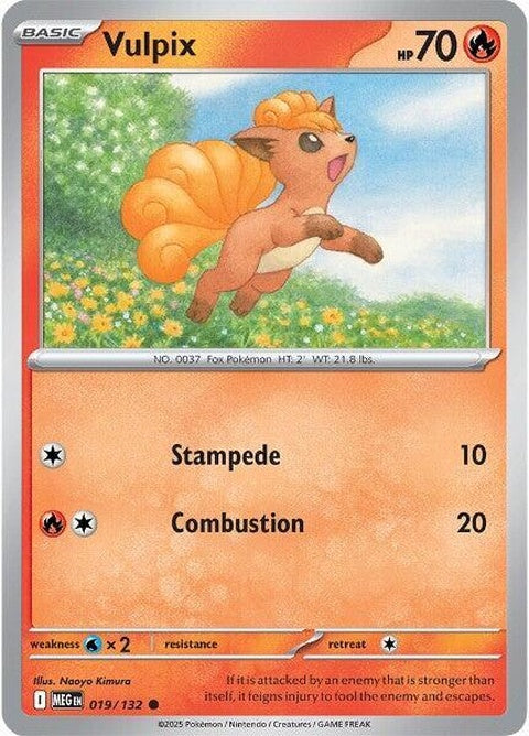 fox pokemon card pok-singles-meg-vulpix-19 – Red Sun Collectables