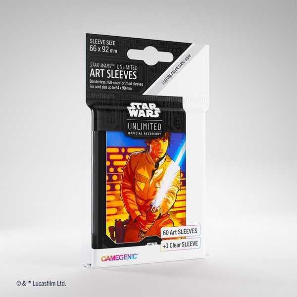 legion card sleeves Star Wars Unlimited Art Sleeves Luke Skywalker – Red Sun Collectables