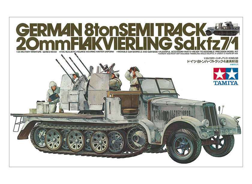 Tamiya 1/35 German Half-Track 20mm Flakvierling Sd.Kfz.7/1