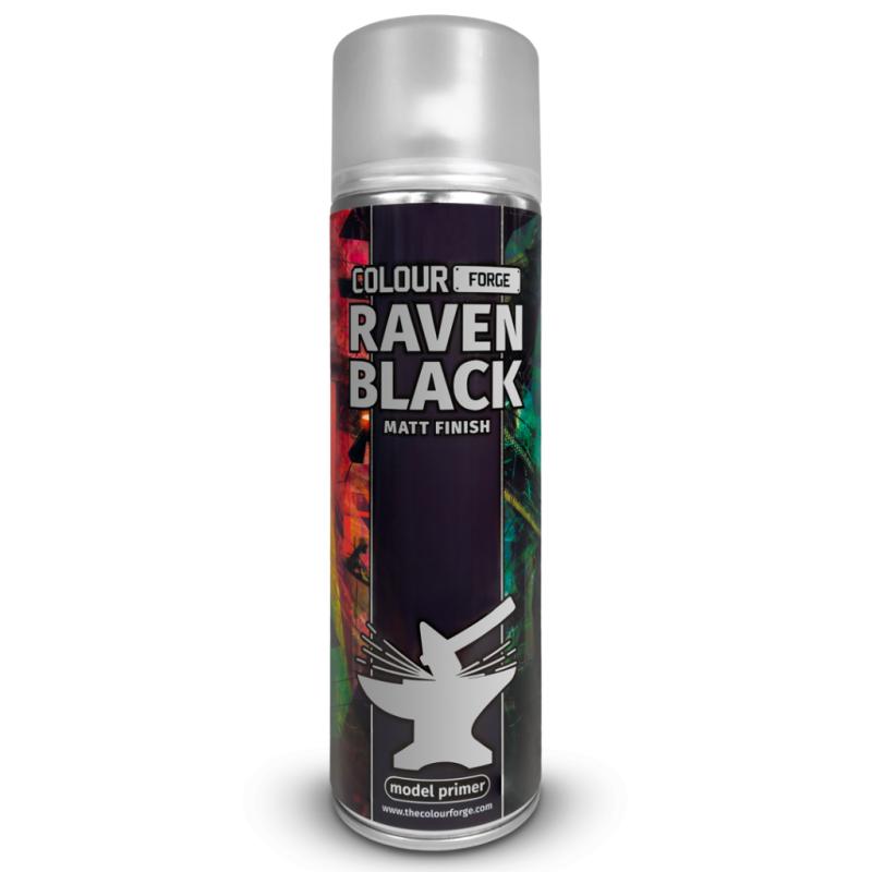 Colour Forge Raven Black Matt Finish Spray Paint (500ml)