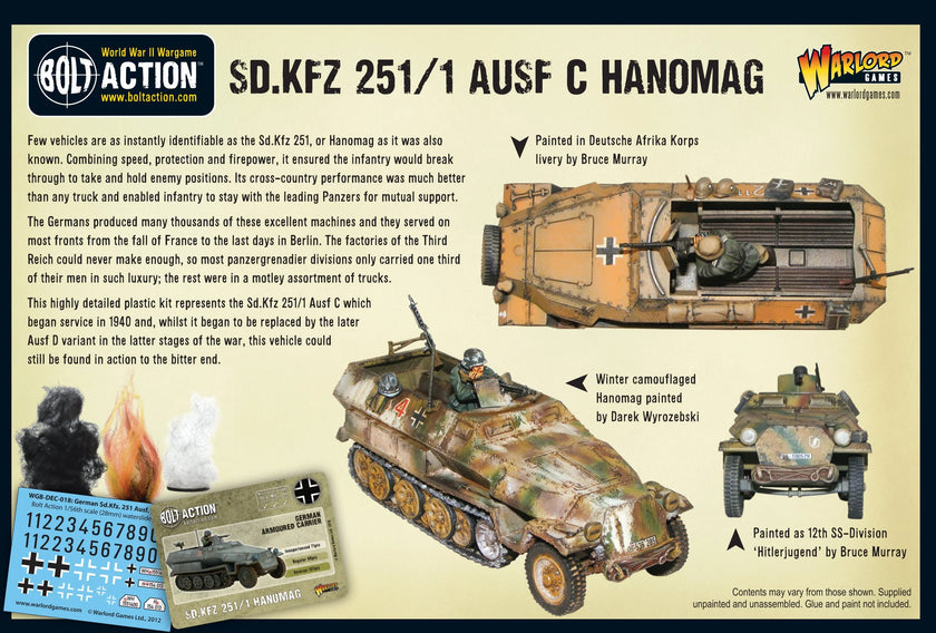 Bolt Action Sd.Kfz 251 C Hanomag (Mid-War)