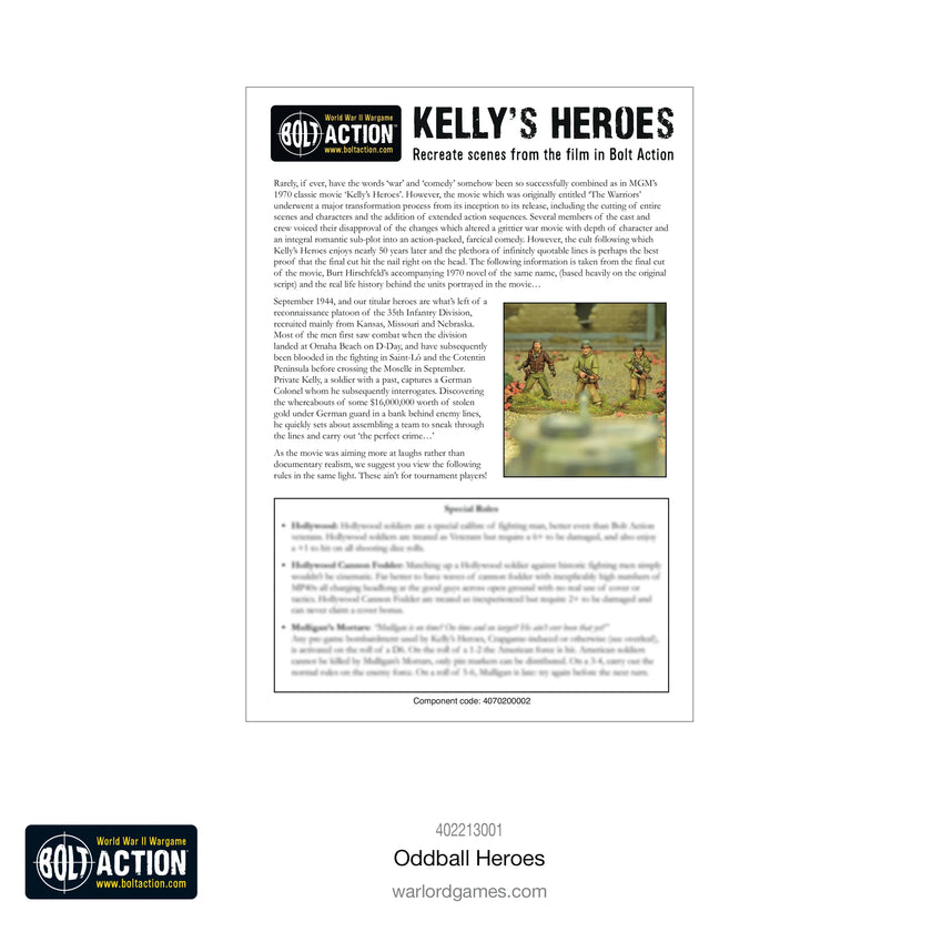 Bolt Action Oddball Heroes