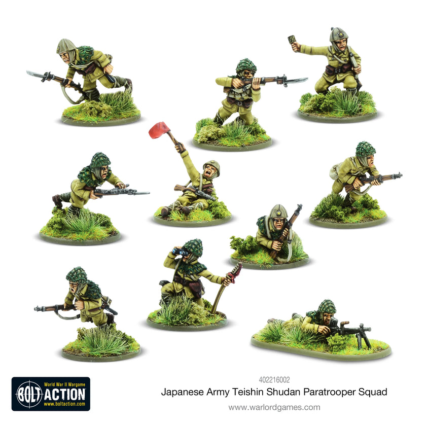 Bolt Action Japanese Army Teishin Shudan Paratrooper Squad