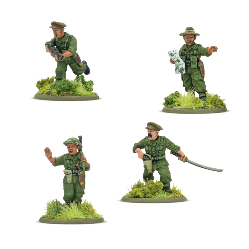 Bolt Action Gurkha Platoon Commanders Blister Pack