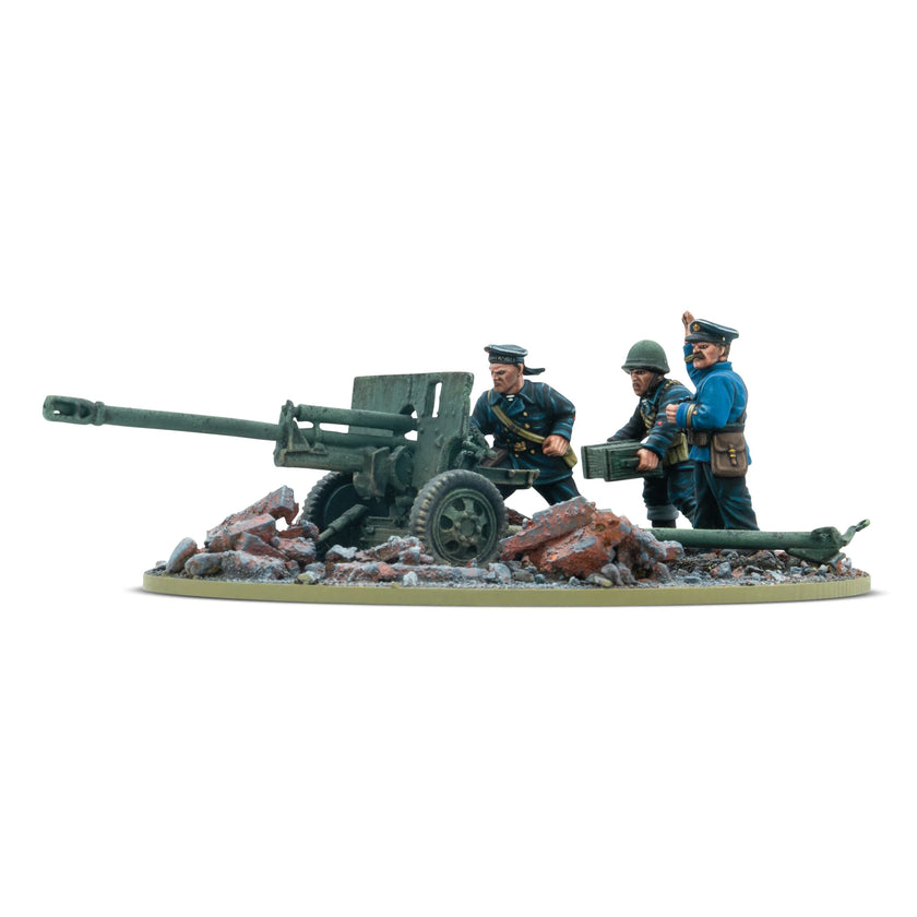 Bolt Action ZiS-3 DIvisional Gun with Soviet Naval Brigade Crew Blister Pack