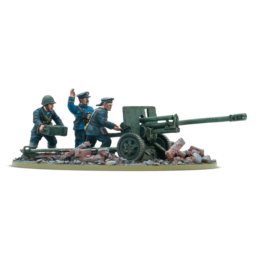 Bolt Action ZiS-3 DIvisional Gun with Soviet Naval Brigade Crew Blister Pack