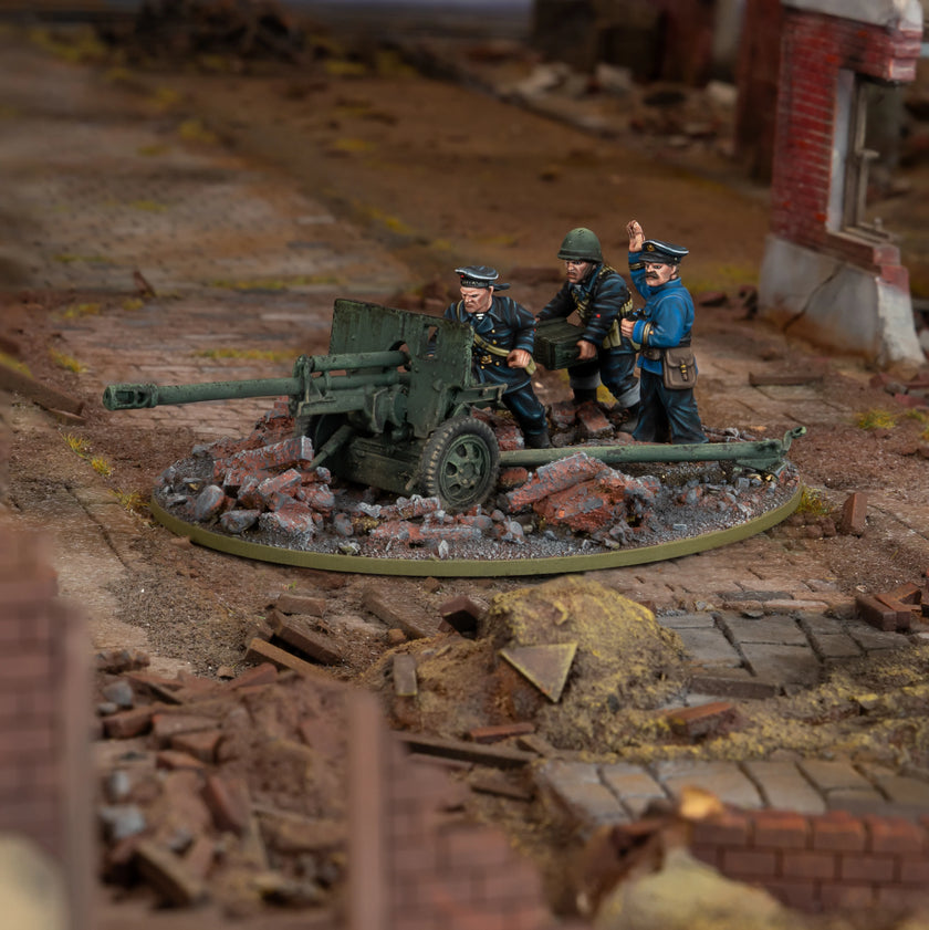 Bolt Action ZiS-3 DIvisional Gun with Soviet Naval Brigade Crew Blister Pack