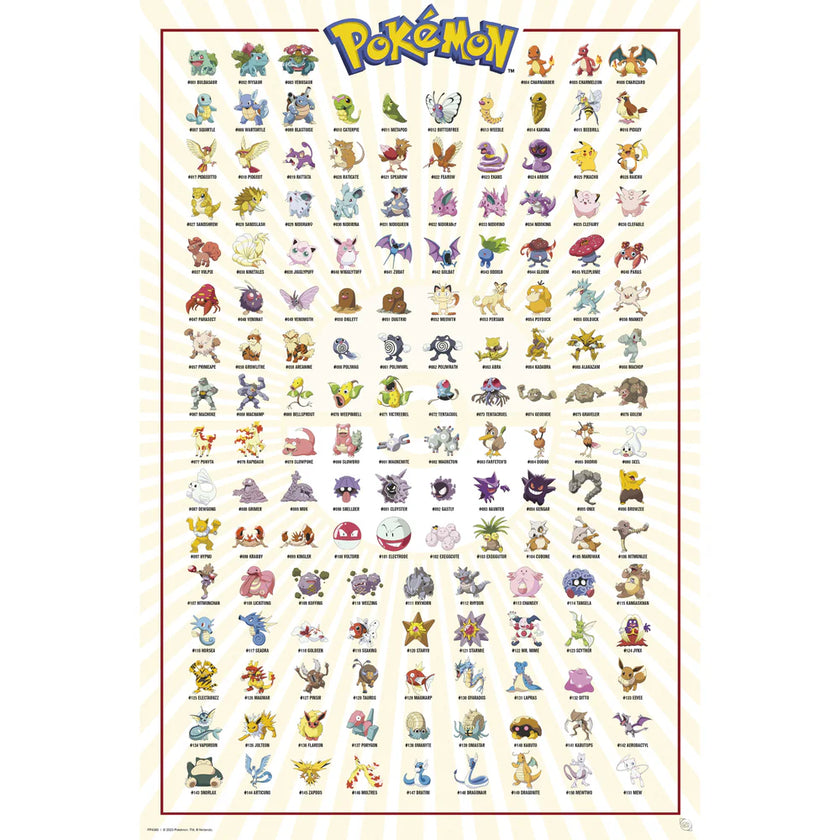 Pokémon Kanto 151 English 61 x 91.5cm Maxi Poster no. 4