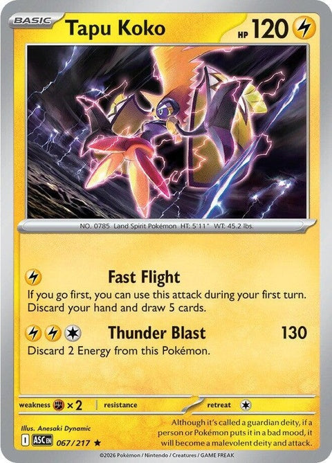 Tapacoco Ex Tapu Koko (67)| Pokemon Card – Red Sun Collectables