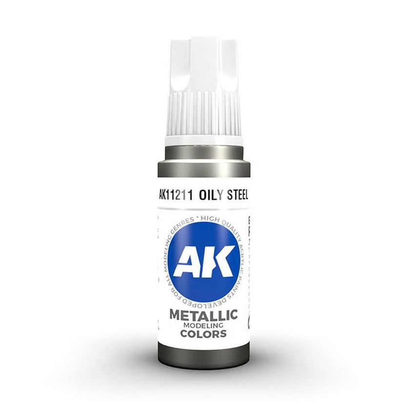 AK11211 - OILY STEEL - AK Interactive 3 gen model paint