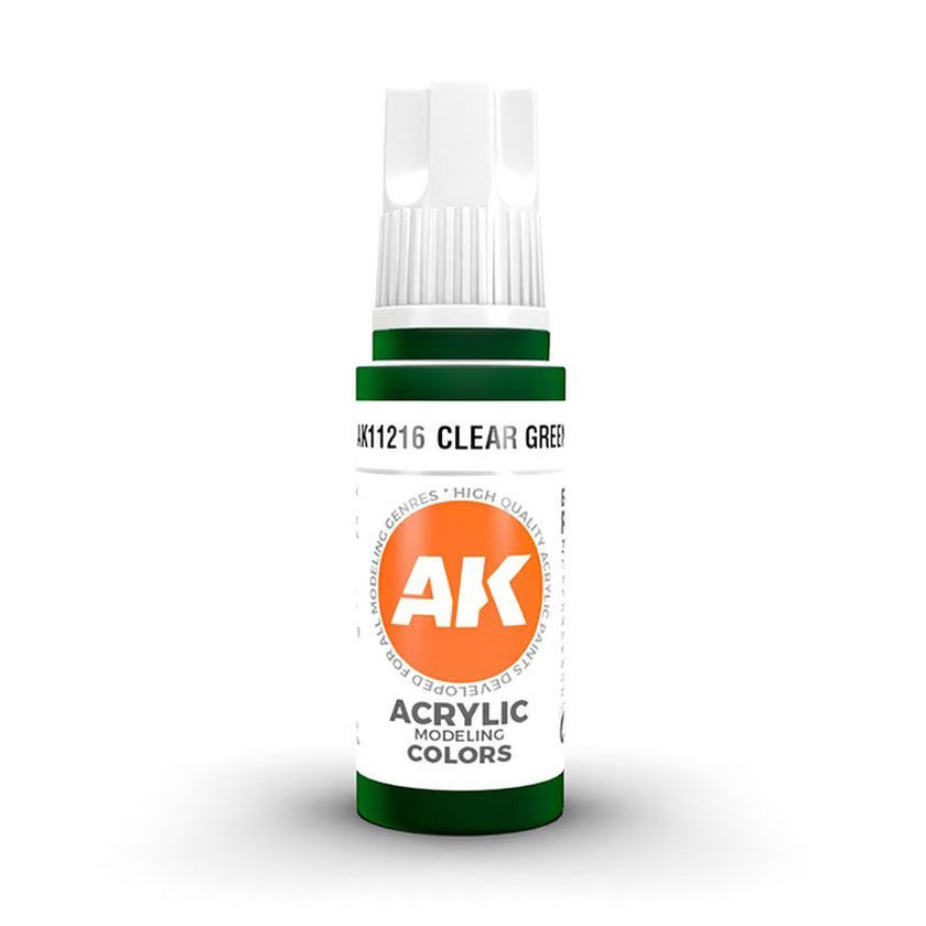 AK11216 - CLEAR GREEN - AK Interactive 3 gen model paint