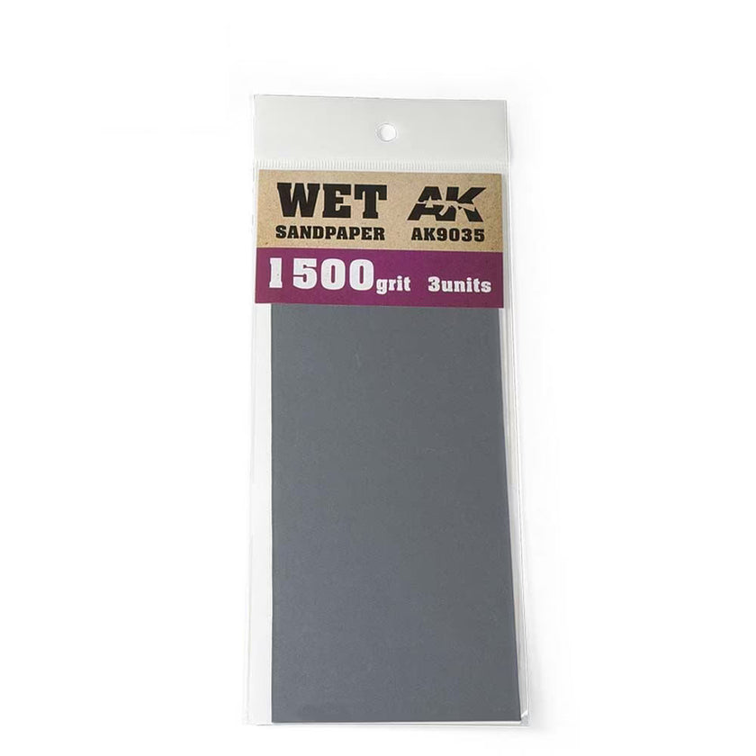 AK Tools: Wet Sandpaper 1500 Grit. 3 units