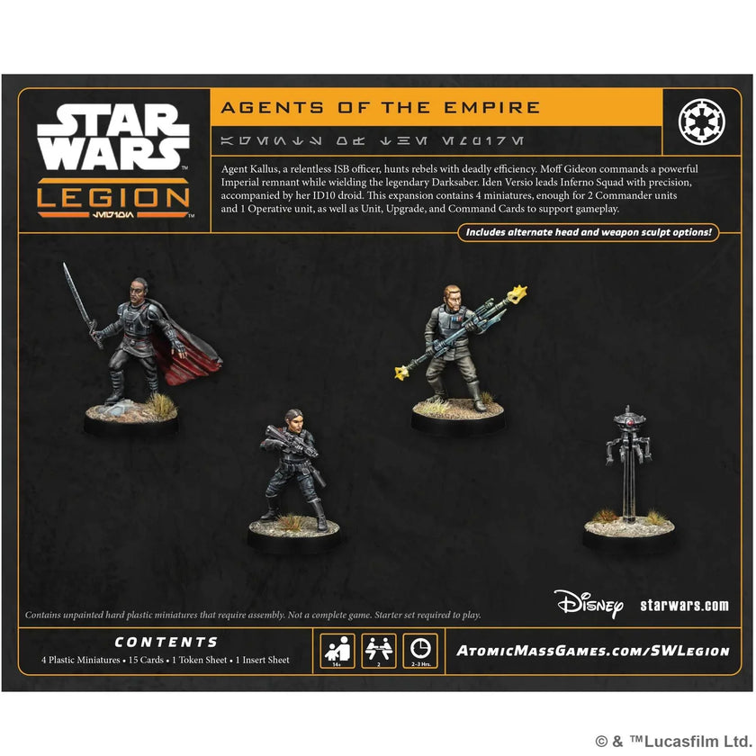 Star Wars: Legion -Agents of the Empire - Agent Kallus Iden Versio ID10 & Moff Gideon