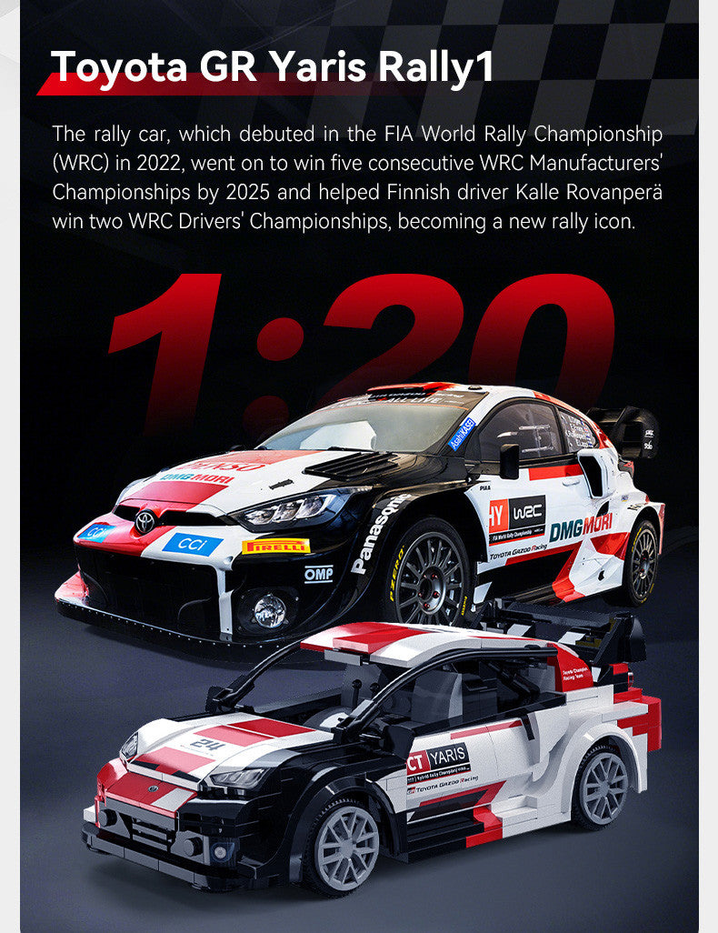CaDA 1/20 Toyota GR Yaris Rally 1 Car - 330 pcs