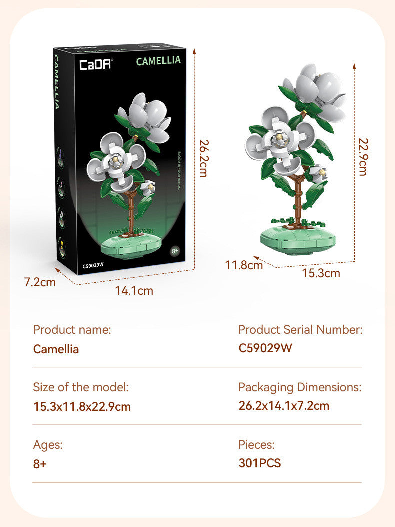 CaDA Camellia Building Block Planter - 301 pcs