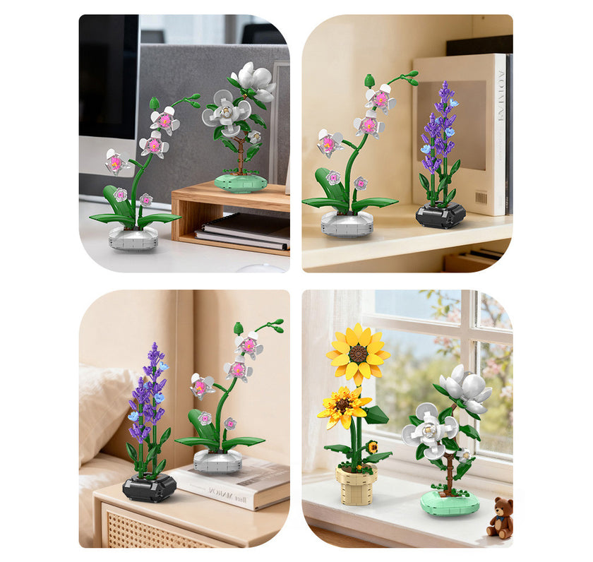 CaDA Sunflower Building Block Planter - 187 pcs