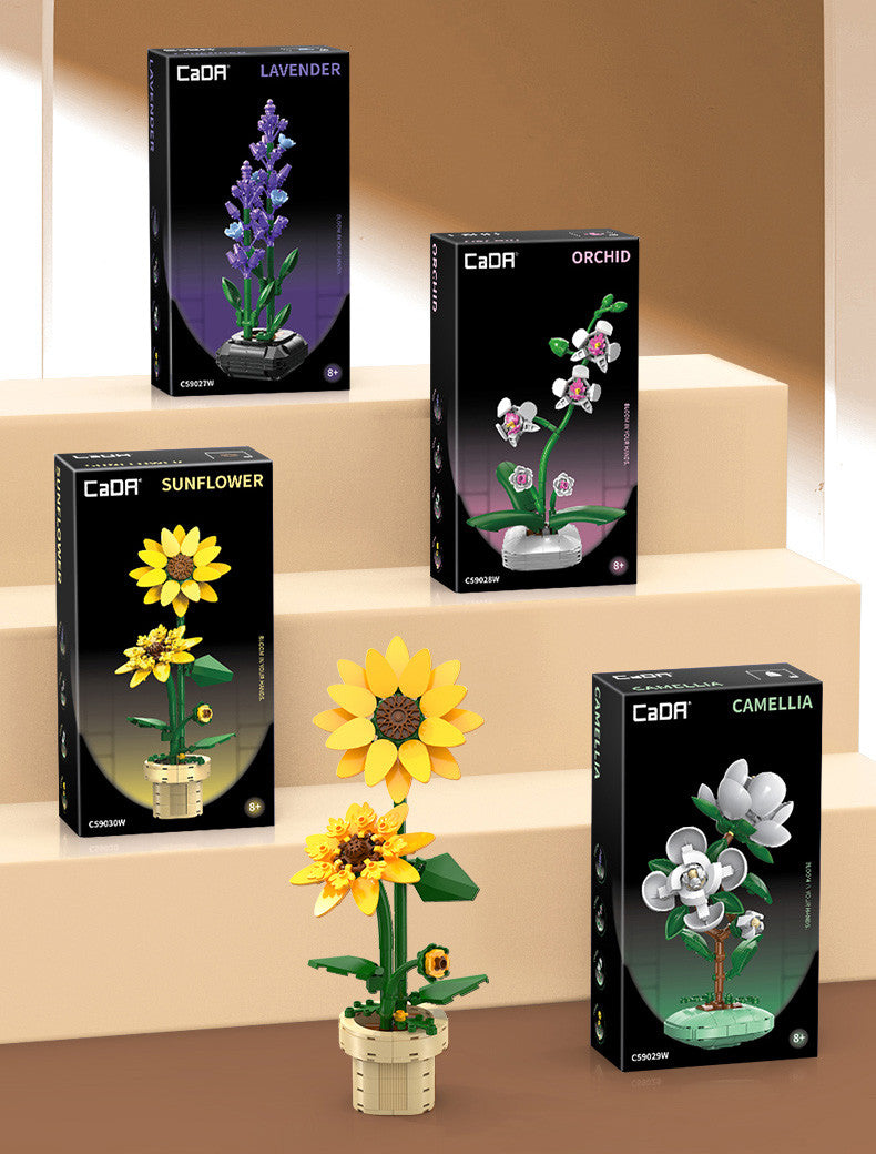 CaDA Sunflower Building Block Planter - 187 pcs