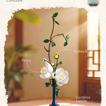 CaDA Oriental Floral Art: Serene Indigo - 324 pcs