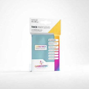 50 Thick Inner Sleeves - Standard Size - Gamegenic
