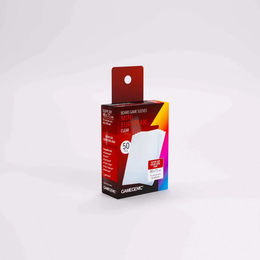 Gamegenic Board Game Sleeves Mini European Clear (50 ct.)