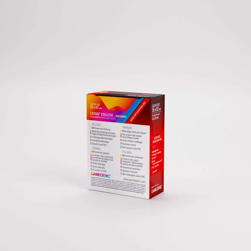 Gamegenic Board Game Sleeves CATAN English Clear Matte (60 ct.)