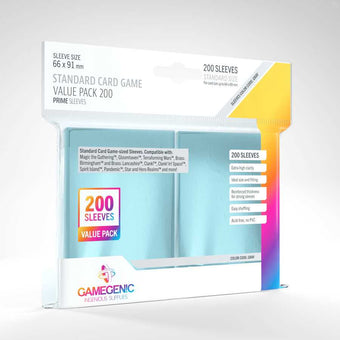 200 Reinforced Standard Sized Clear Sleeves - Gamegenic Value Pack
