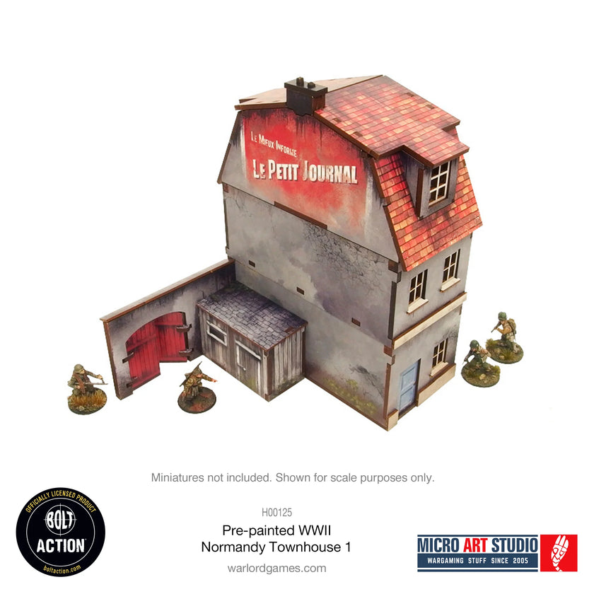 Bolt Action Pre-painted WW2 Normandy Townhouse 1