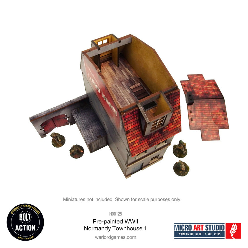 Bolt Action Pre-painted WW2 Normandy Townhouse 1