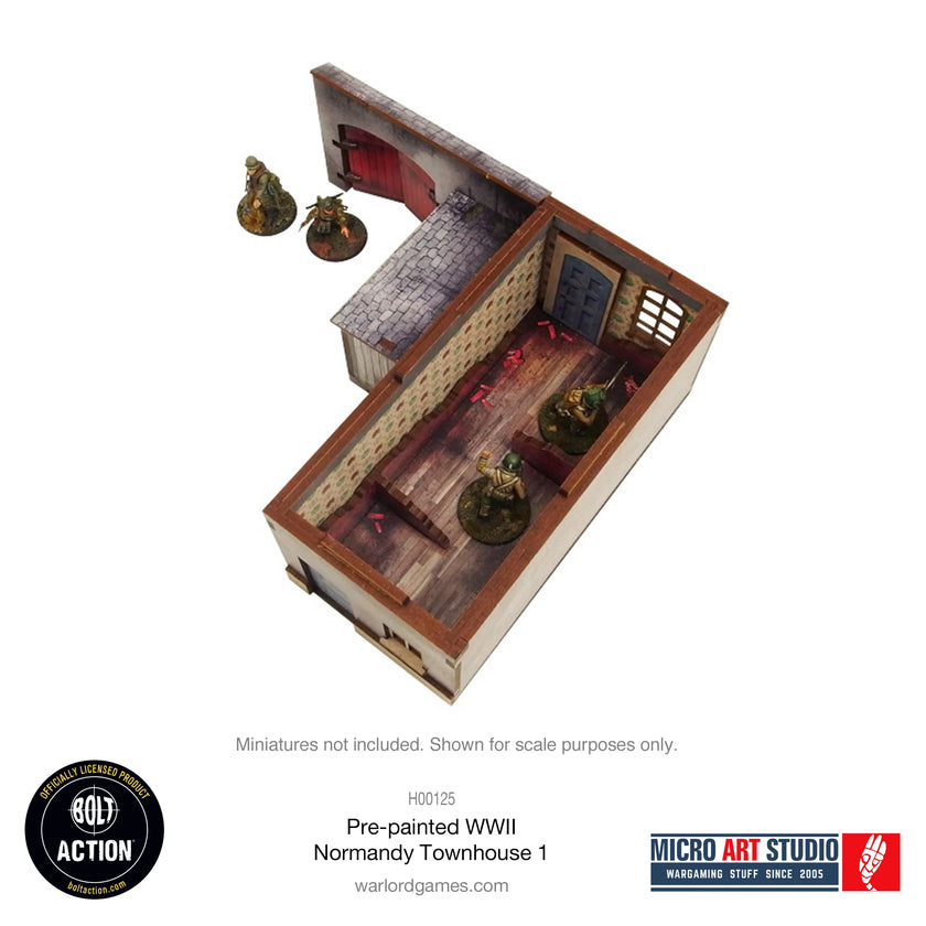 Bolt Action Pre-painted WW2 Normandy Townhouse 1