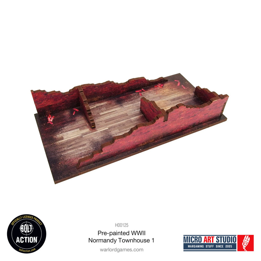Bolt Action Pre-painted WW2 Normandy Townhouse 1