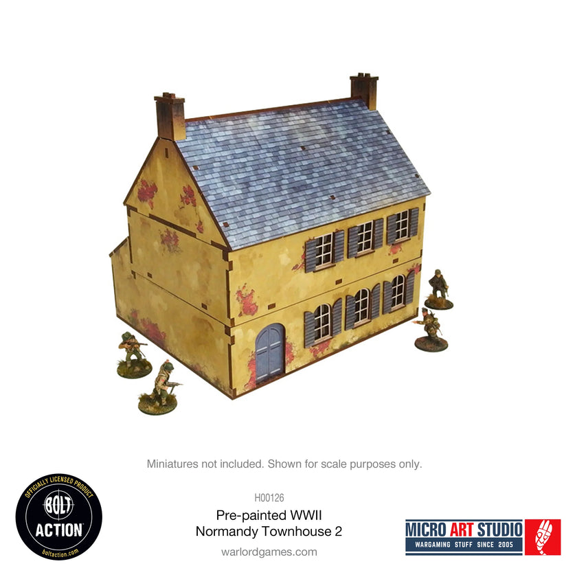 Bolt Action Pre-painted WW2 Normandy Townhouse 2