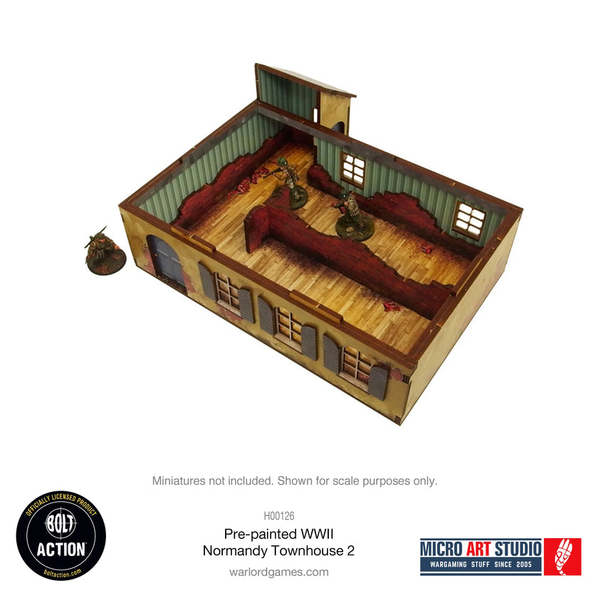 Bolt Action Pre-painted WW2 Normandy Townhouse 2