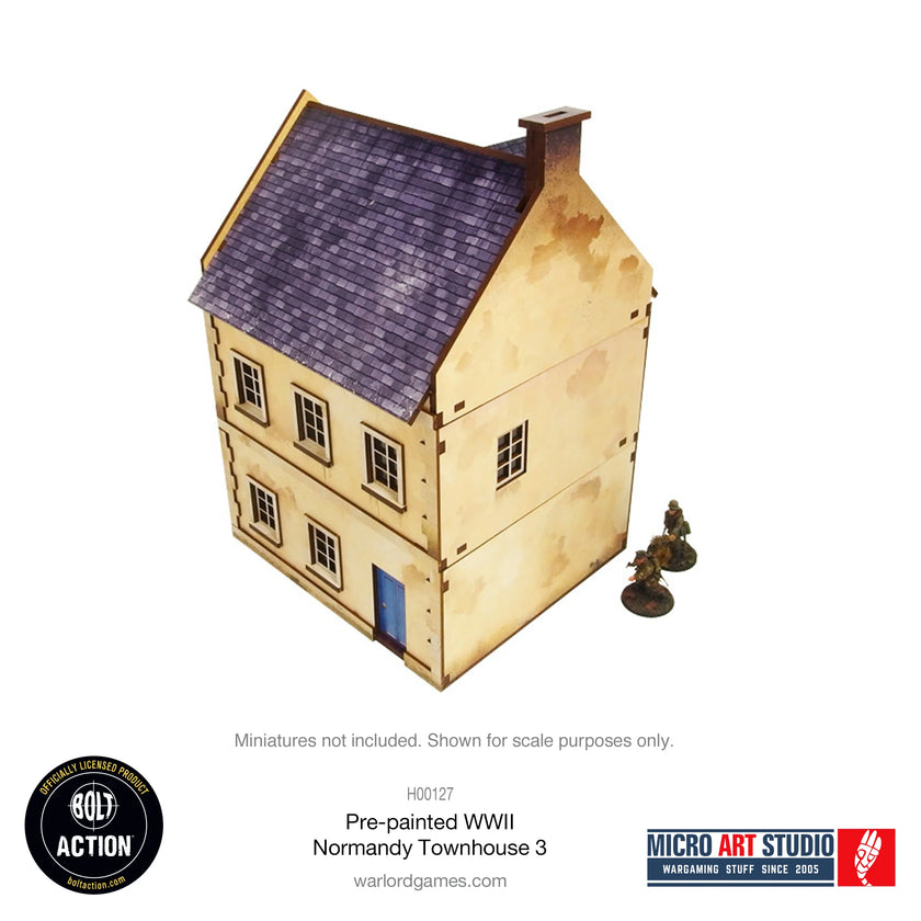 Bolt Action Pre-painted WW2 Normandy Townhouse 3