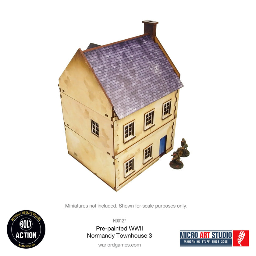 Bolt Action Pre-painted WW2 Normandy Townhouse 3