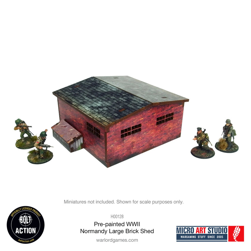 Pre-painted WW2 Normandy Large Brick Shed