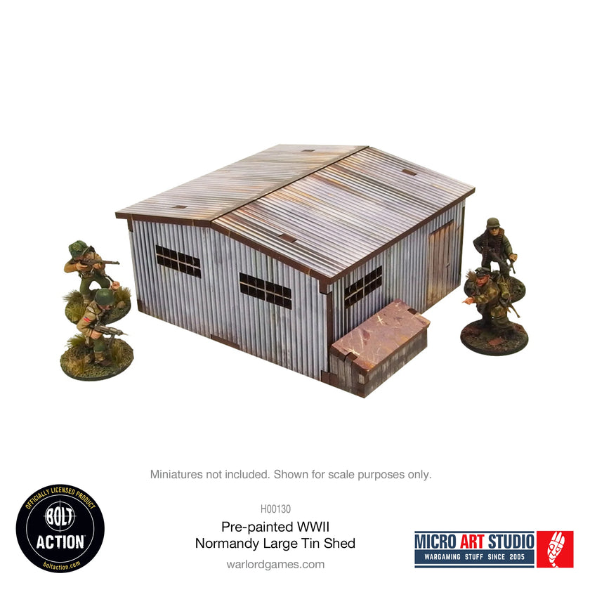 Bolt Action: Pre-painted WW2 Normandy Large Tin Shed