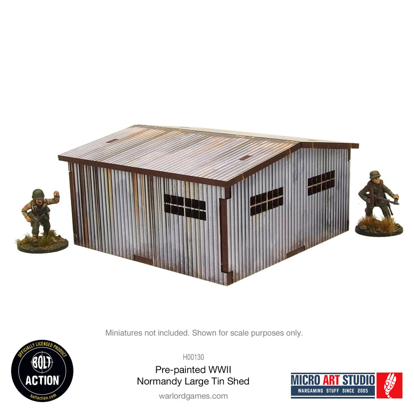 Bolt Action: Pre-painted WW2 Normandy Large Tin Shed