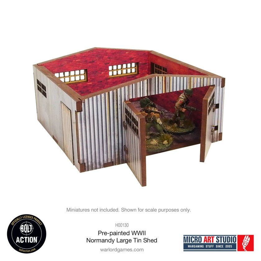 Bolt Action: Pre-painted WW2 Normandy Large Tin Shed