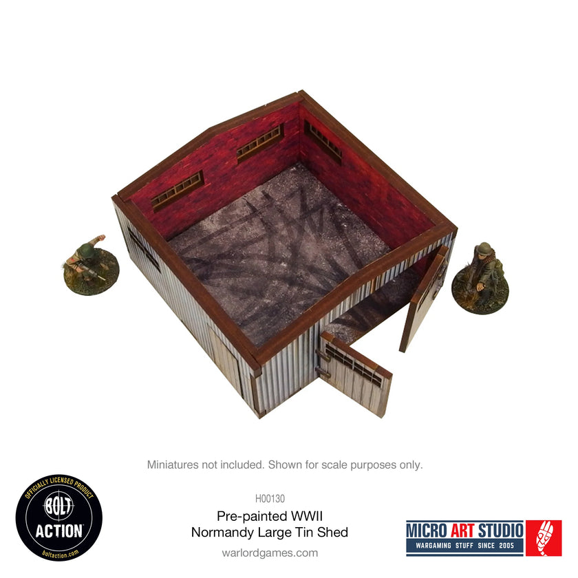 Bolt Action: Pre-painted WW2 Normandy Large Tin Shed