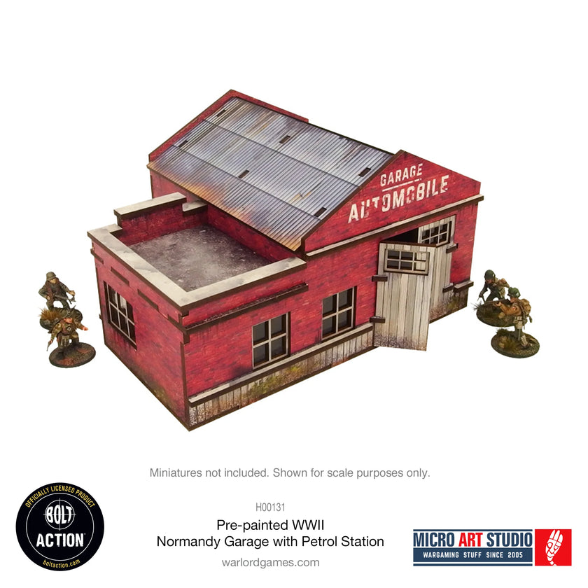 Bolt Action: Pre-painted WW2 Normandy Garage with Petrol Station