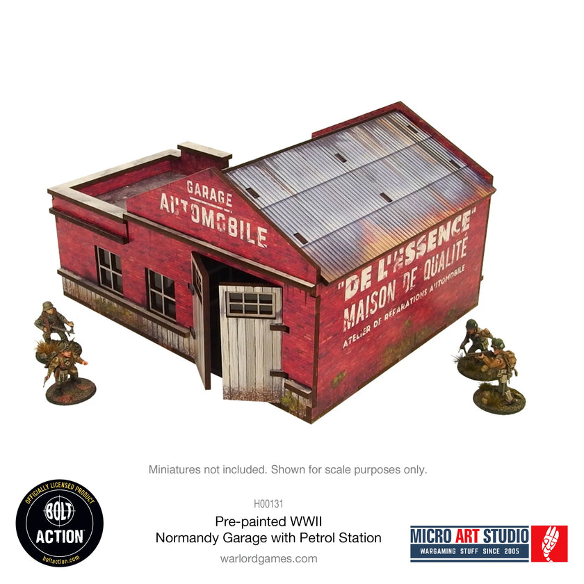 Bolt Action: Pre-painted WW2 Normandy Garage with Petrol Station