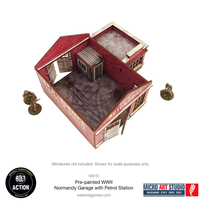 Bolt Action: Pre-painted WW2 Normandy Garage with Petrol Station