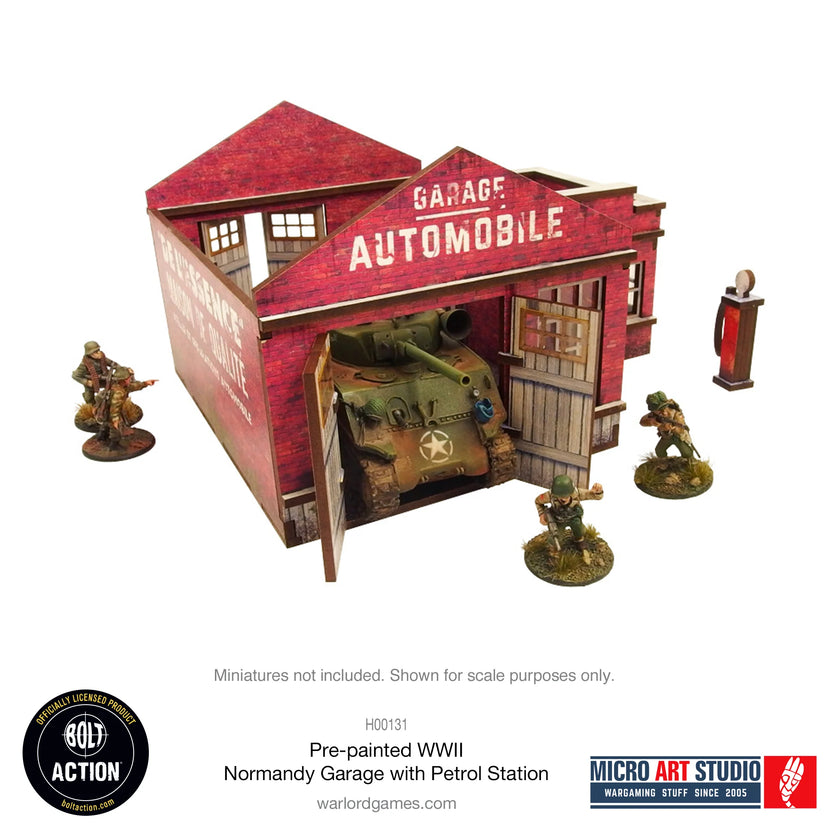 Bolt Action: Pre-painted WW2 Normandy Garage with Petrol Station