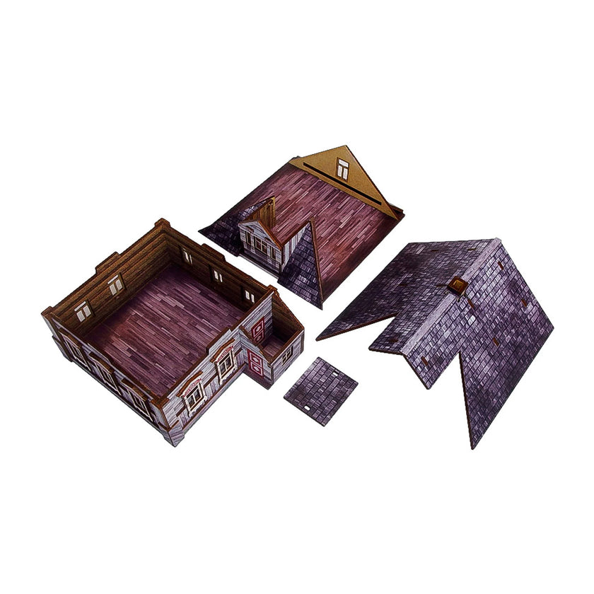 Bolt Action: Pre-Painted WW2 Ostfront Village Whitewashed Dacha