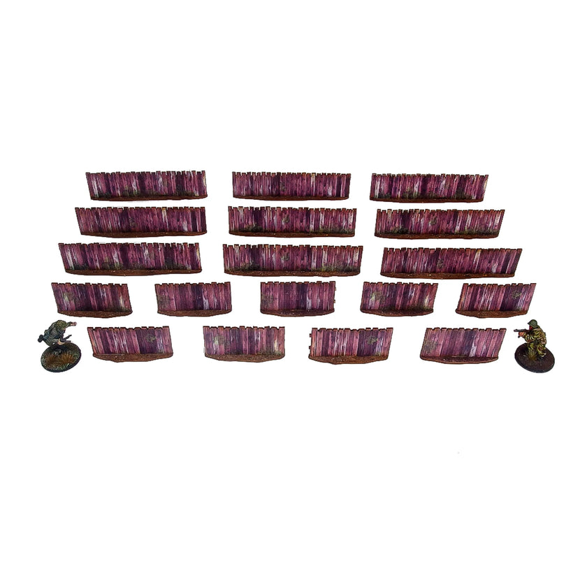 Bolt Action: Pre-Painted WW2 Ostfront Village Low Fence