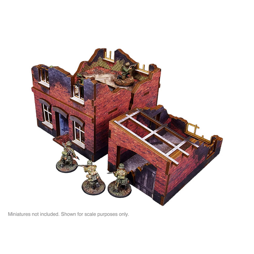 Bolt Action: Pre-Painted WW2 Ostfront Stalingrad Small House (with garage)