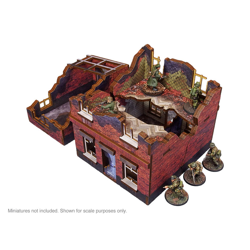 Bolt Action: Pre-Painted WW2 Ostfront Stalingrad Small House (with garage)