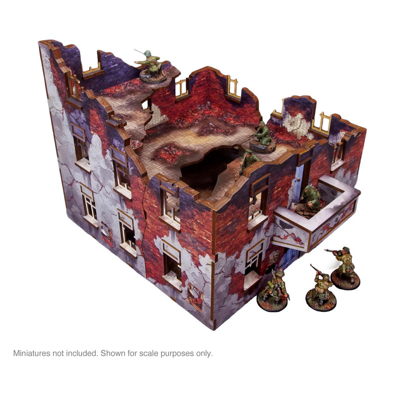 Bolt Action: Pre-Painted WW2 Ostfront Stalingrad Apartment Block Front
