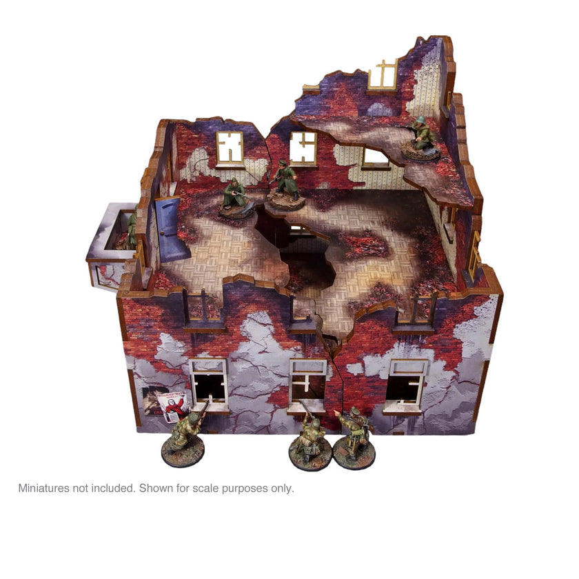 Bolt Action: Pre-Painted WW2 Ostfront Stalingrad Apartment Block Front
