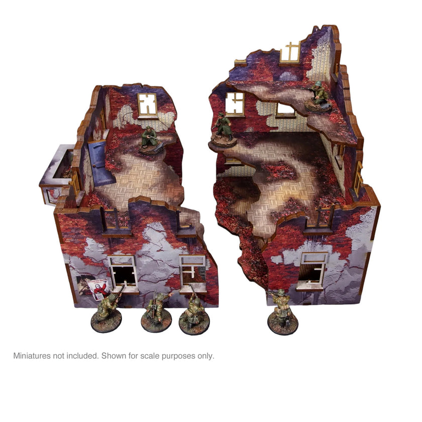 Bolt Action: Pre-Painted WW2 Ostfront Stalingrad Apartment Block Front